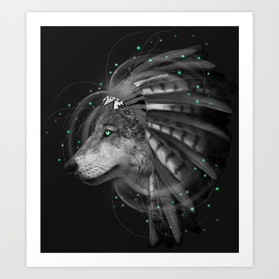 Don't Define the World (Chief of Dreams: Wolf) Tribe Series Art Print