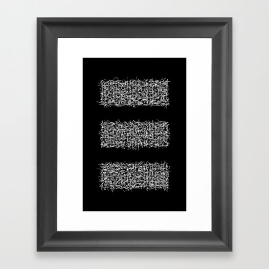 tri black Framed Art Print