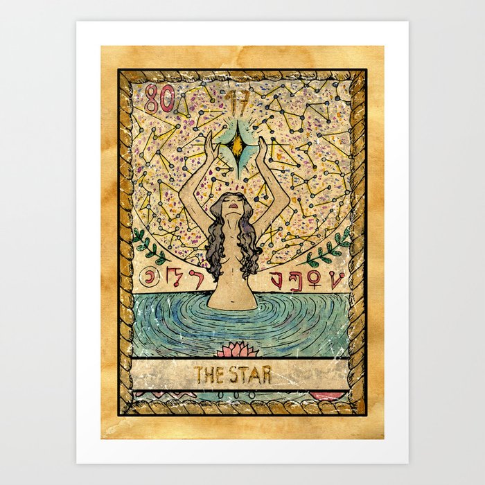 The Star Vintage Tarot Art Print
