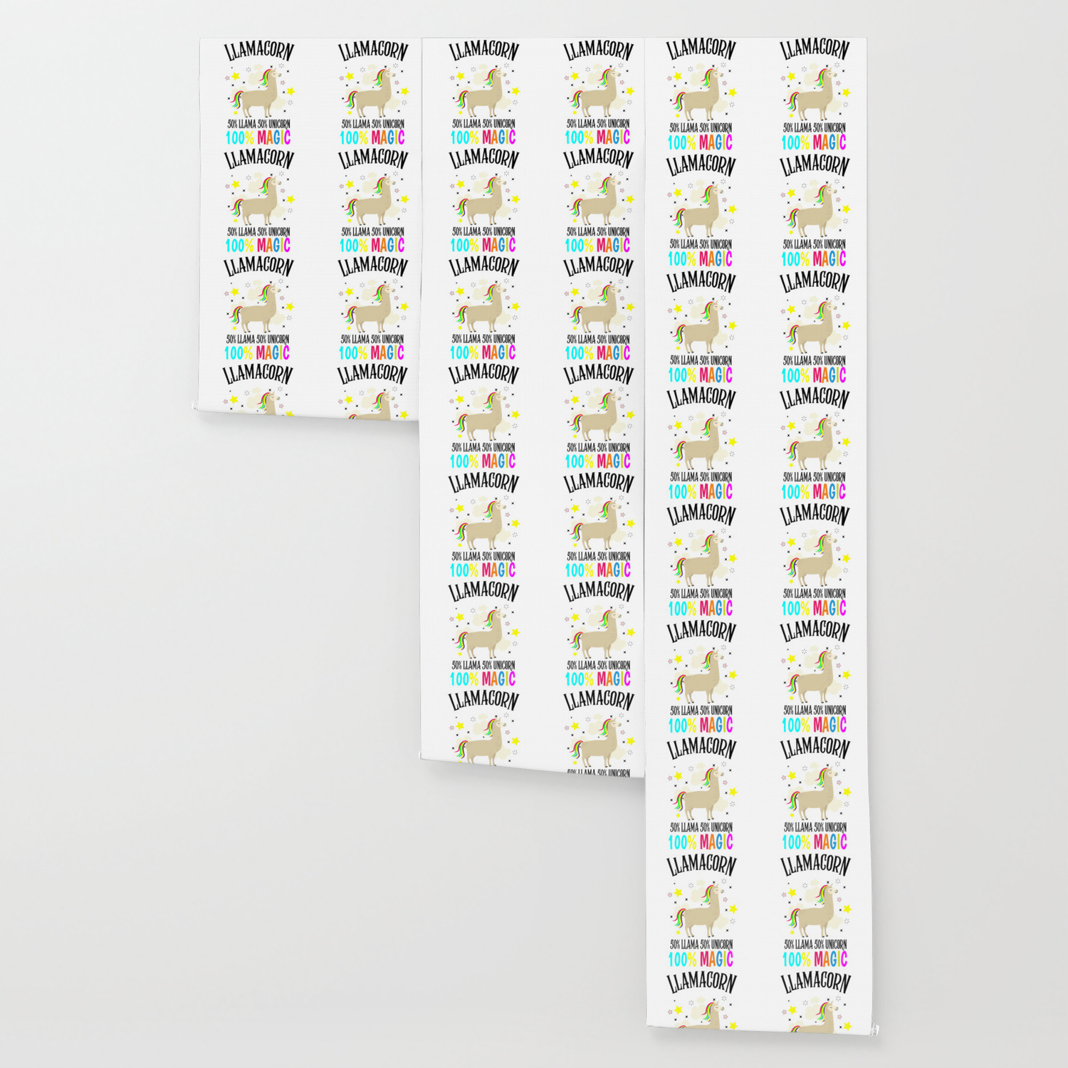 Lama Llamacorn Unicorn Alpaca Kawaii Colorful Gift Wallpaper By