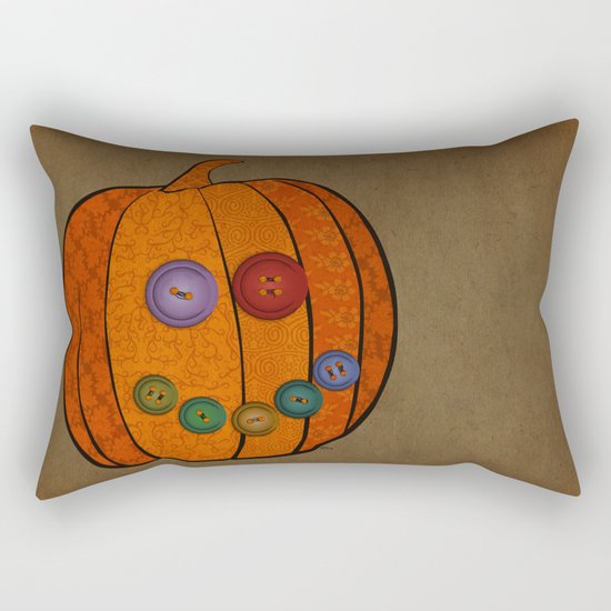 Patterned pumpkin Rectangular Pillow