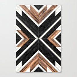 Urban Tribal Pattern No.1 - Concrete and Wood Canvas Print