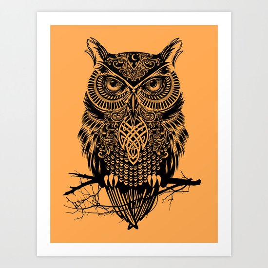 Warrior Owl 2 Art Print