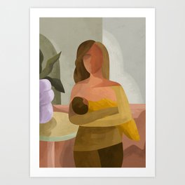The strong mother Art Print