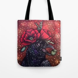 Poppy Crow Tote Bag