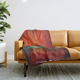 Abstract Copper Throw Blanket