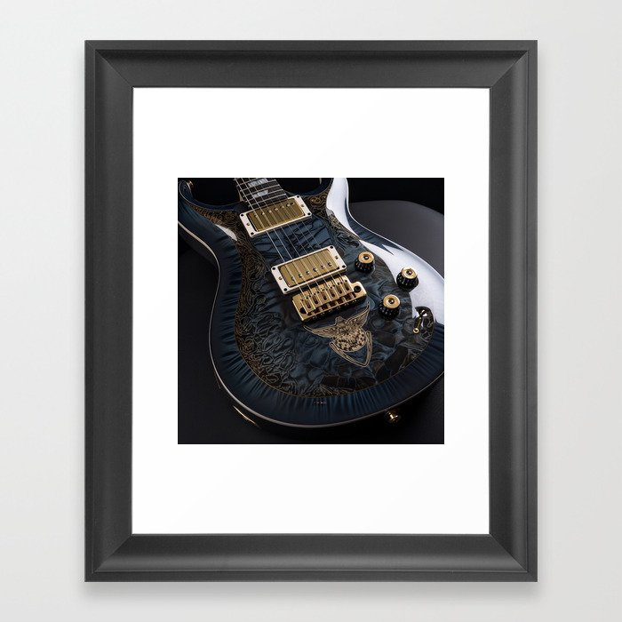 Celestial Electric Guitar Framed Art Print