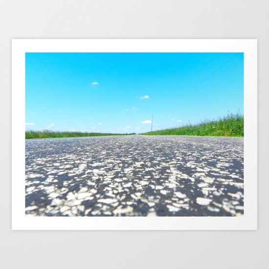 Blue Sky, Back Road Art Print