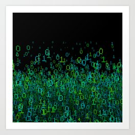 Binary Cloud Art Print