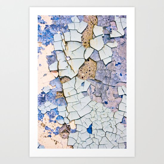 Textured peeling paint Art Print