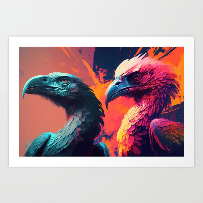 Big Pop Art Birds Art Print