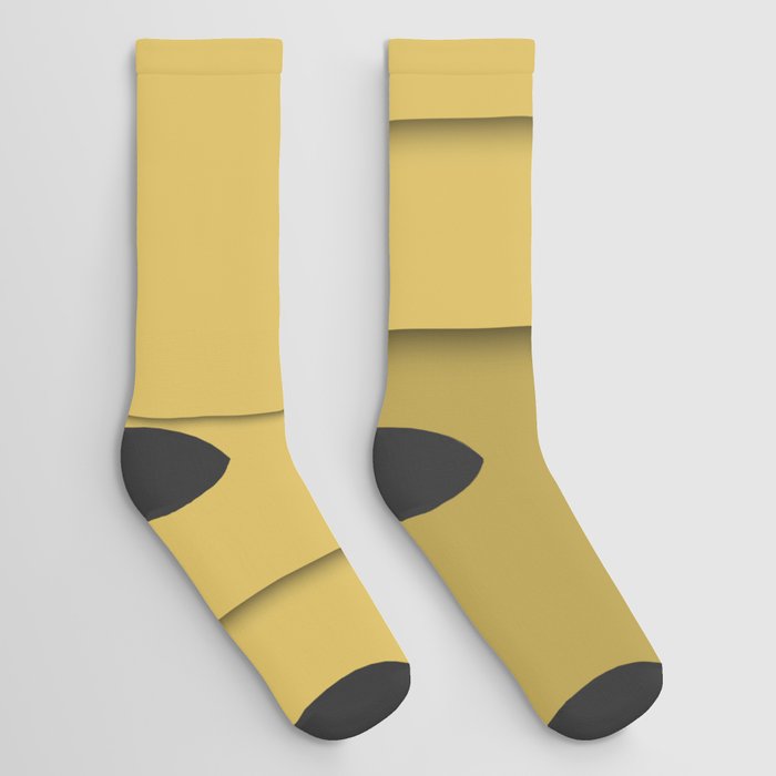 Minimal Yellow Gold Zen Lines Curvature Socks