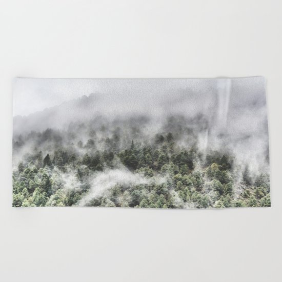"Mountain light III". Wildderness. Mountains Beach Towel