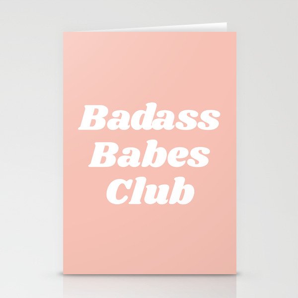 badass babes club Stationery Cards