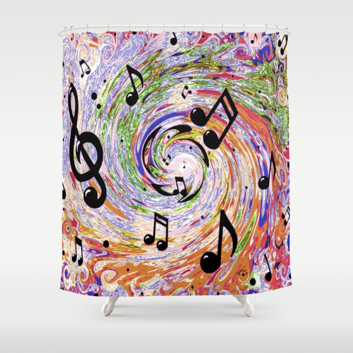 Music Notes Shower Curtain