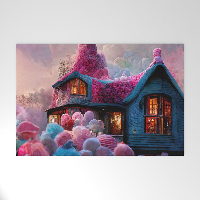 Cotton Candy House Welcome Mat