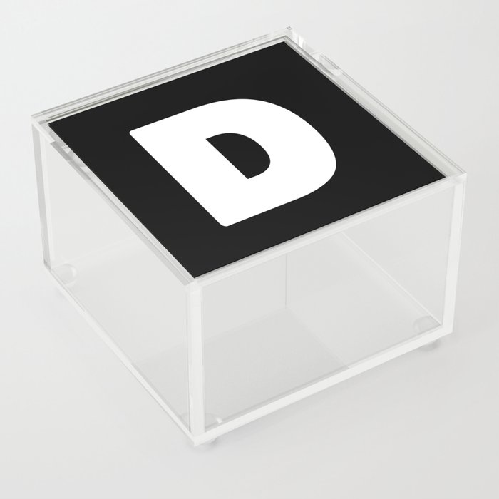 D (White & Black Letter) Acrylic Box