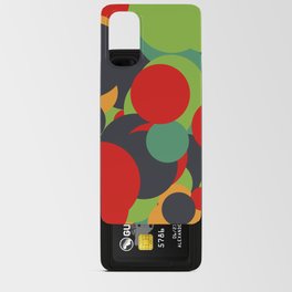 Seagreen, golden rod, fire brick, dark slate gray, yellow green dots Android Card Case