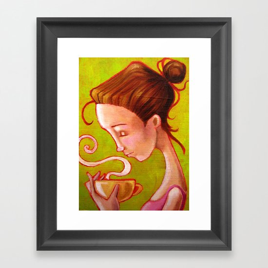 morning coffee Framed Art Print