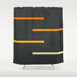 Abstract Minimal Retro Stripes Ashtanga Shower Curtain