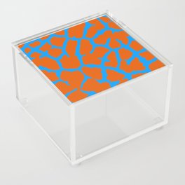 Giraffe Print Orange Cyan Acrylic Box