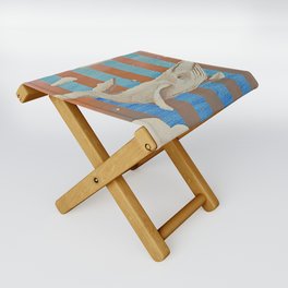 Whale in the Clouds Folding Stool