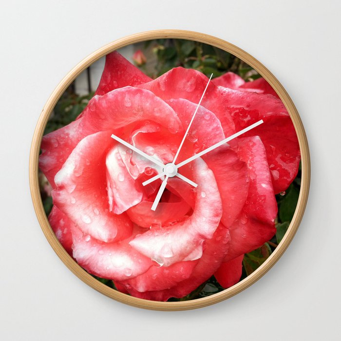 Rainy Day Rose Wall Clock