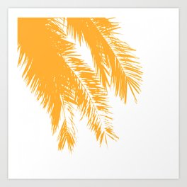 Palm Tree Leaves - Saffron Yellow Abstract Palms photography  Art Print