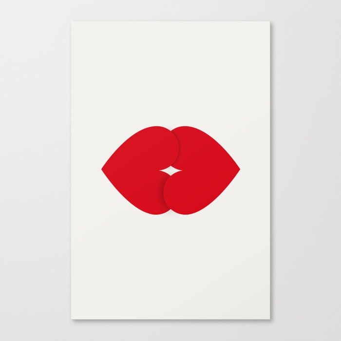 Hearts Kiss Canvas Print