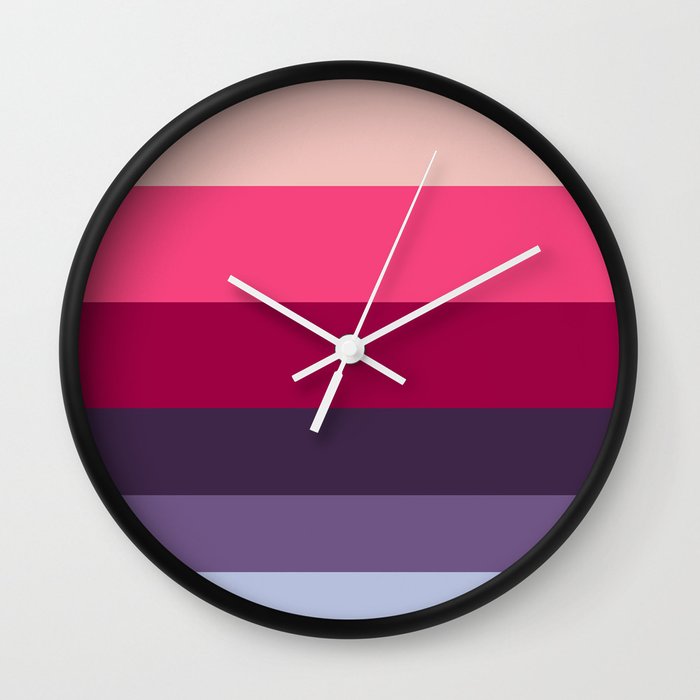 Wine Magenta Grape Purple Color Block Pattern Wall Clock By Enshape Wine Magenta Grape Purple Color Block Pattern Wall Clock By Enshape Society6