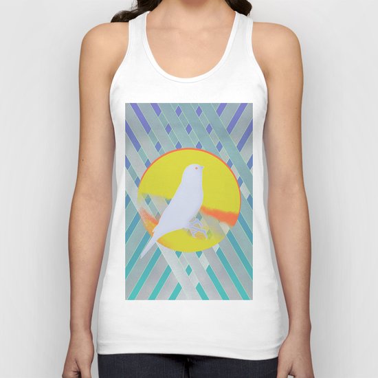 Bluebird waits summer Unisex Tank Top