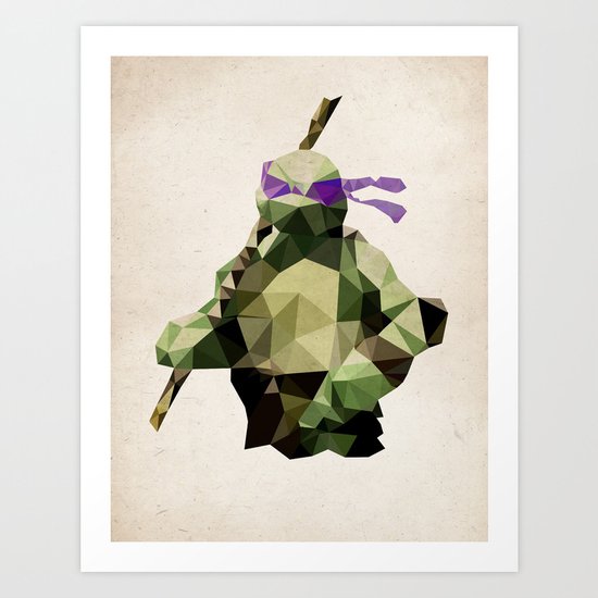 Polygon Heroes - Donatello Art Print