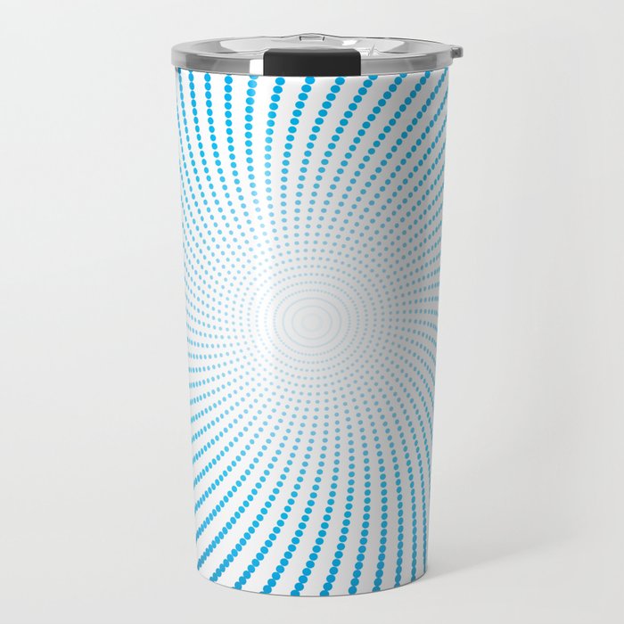 Circular Blue Spinning Infinity. Travel Mug