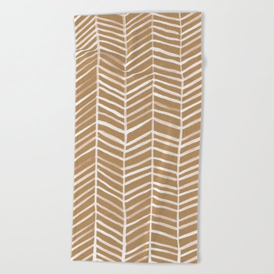 Kraft Herringbone Beach Towel