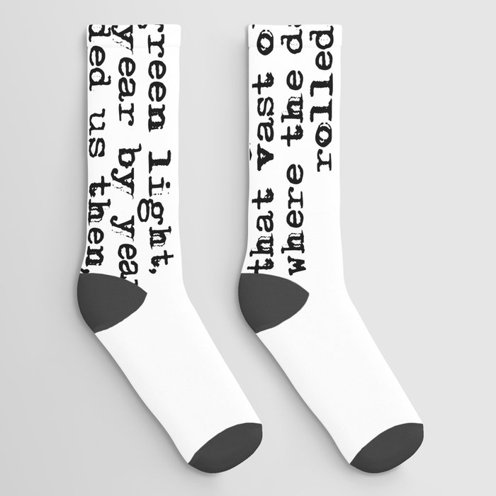 Ending of The Great Gatsby - F Scott Fitzgerald II Socks