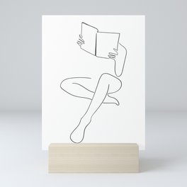Reading Naked n.3 Mini Art Print