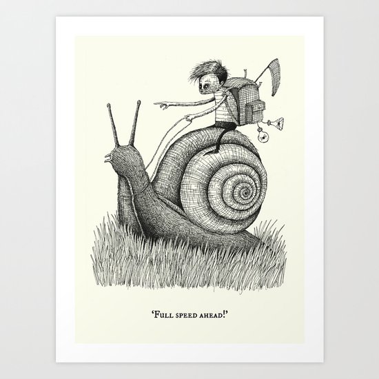 'Full Speed Ahead!' Art Print