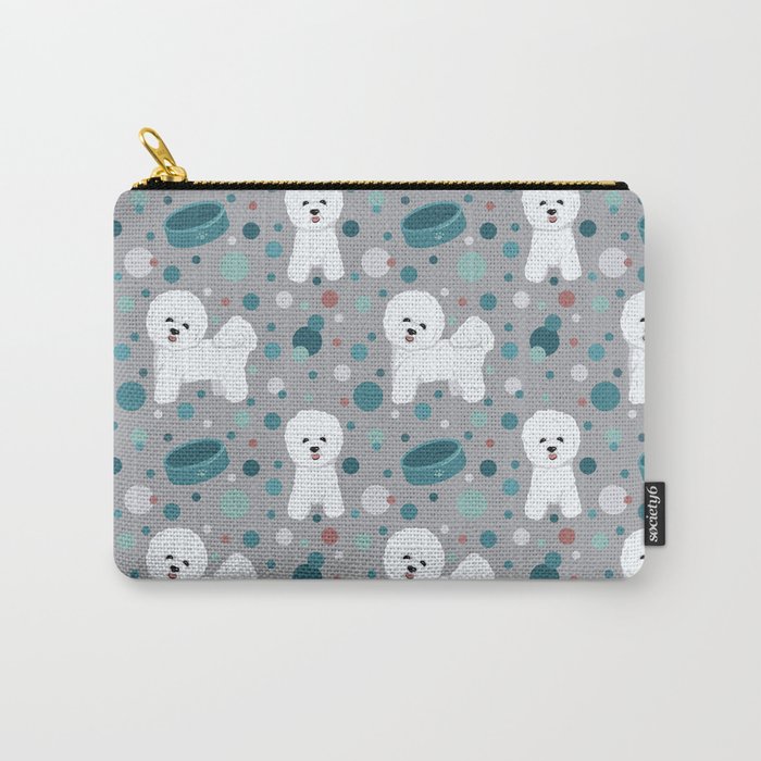 Bichon Frise dog pattern Carry-All Pouch