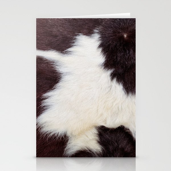 Brown and White Cowhide, Cow Skin Pattern, Farmhouse Decor Stationery Cards