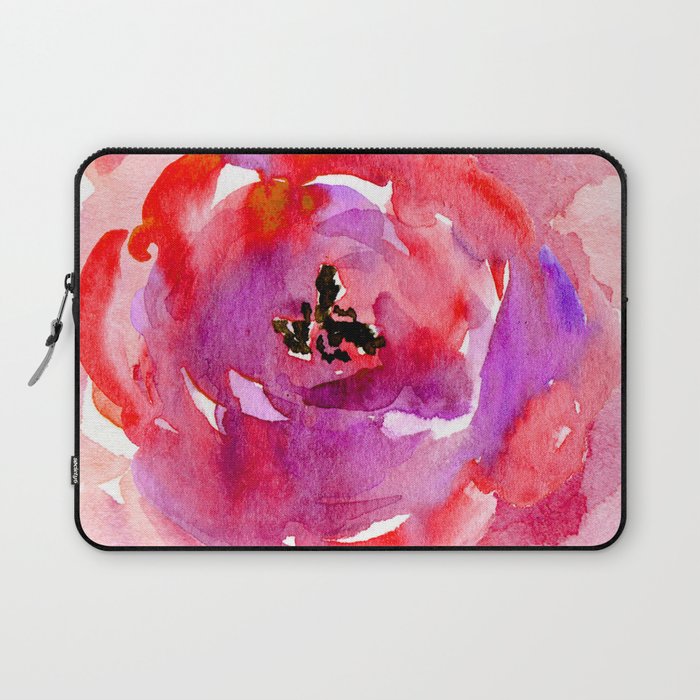 red pink flower Laptop Sleeve