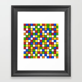 Rubik's cube Pattern Framed Art Print