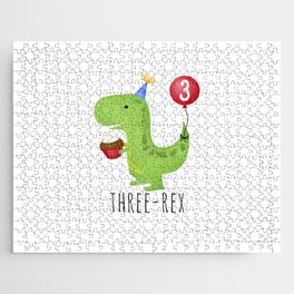 Three-Rex (Green Dinosaur) Jigsaw Puzzle