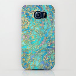 Sapphire & Jade Stained Glass Mandalas iPhone Case