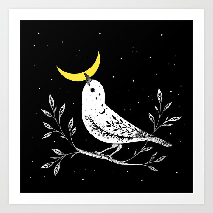 Moon Bird Art Print