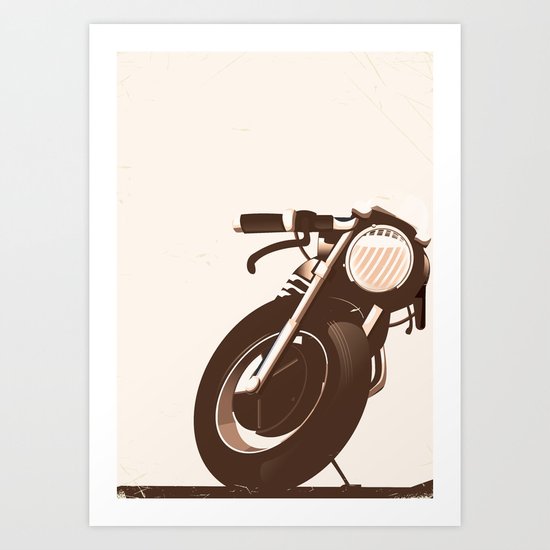 Vintage Motorcycle Art Print by Nick's Emporium Society6