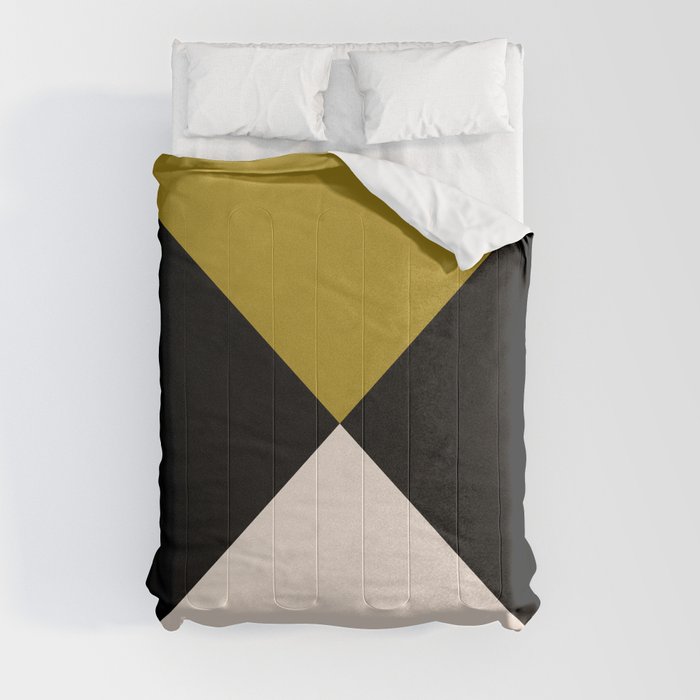 Minimal X Dark Olive Comforter