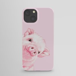 Sneaky Baby Pink Pig iPhone Case