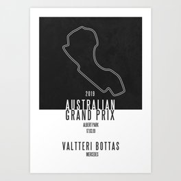2019 Australian Grand Prix (option 2) Art Print