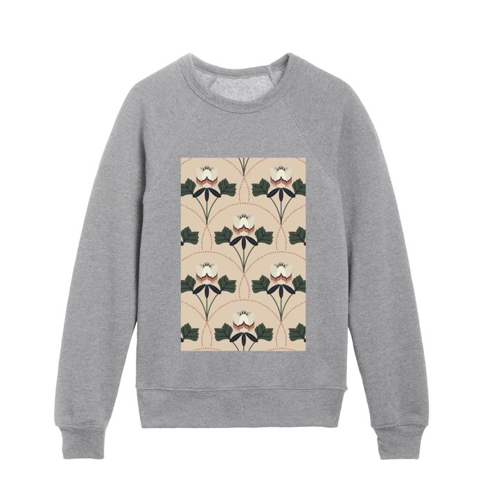 Tulip Tree Pattern Pink Kids Crewneck