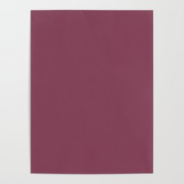 JUNEBERRY burgundy solid color Poster
